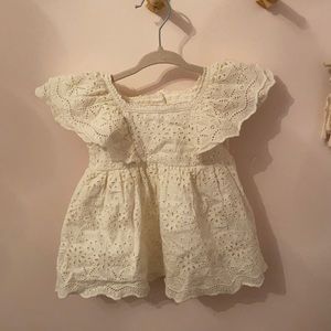 ZARA SCHIFFLI RUFFLE DRESS 😍